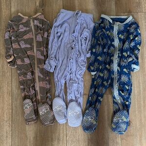 Kickee Pants Kids One Piece Footies -Lion, Lavender, Bee prints